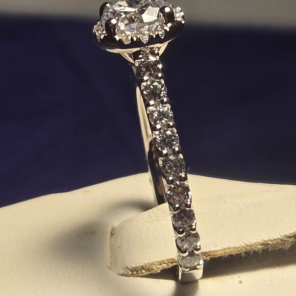 Romance Engagement Sterling Silver Ring Sz 6 - Picture 3 of 8